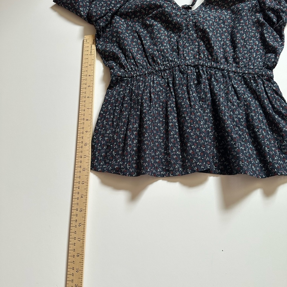 Madewell Black Peplum Long Sleeve Blouse size S - Picture 11 of 15